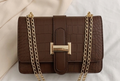 Stone Pattern Crossbody Women Shoulder's Bag-Brown