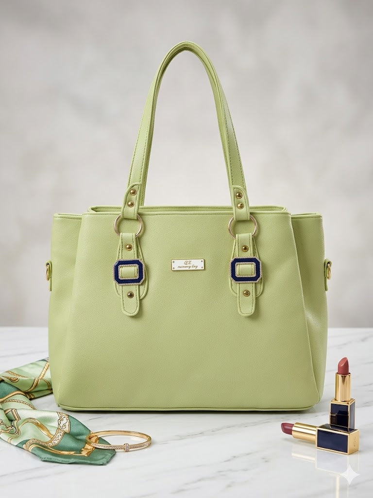 Lime Green Shoulder Crossbody Tote Bag