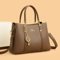 Laoman kangaroo Womens Large Capacity Leather Bag-Khaki