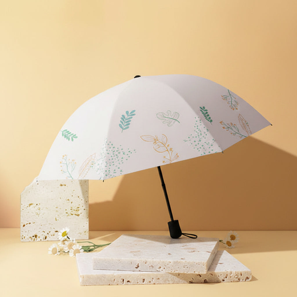 Women Parasol – Outdoor Sun & Rain Protection Umbrella-Flower-Cherry Blossom Powder