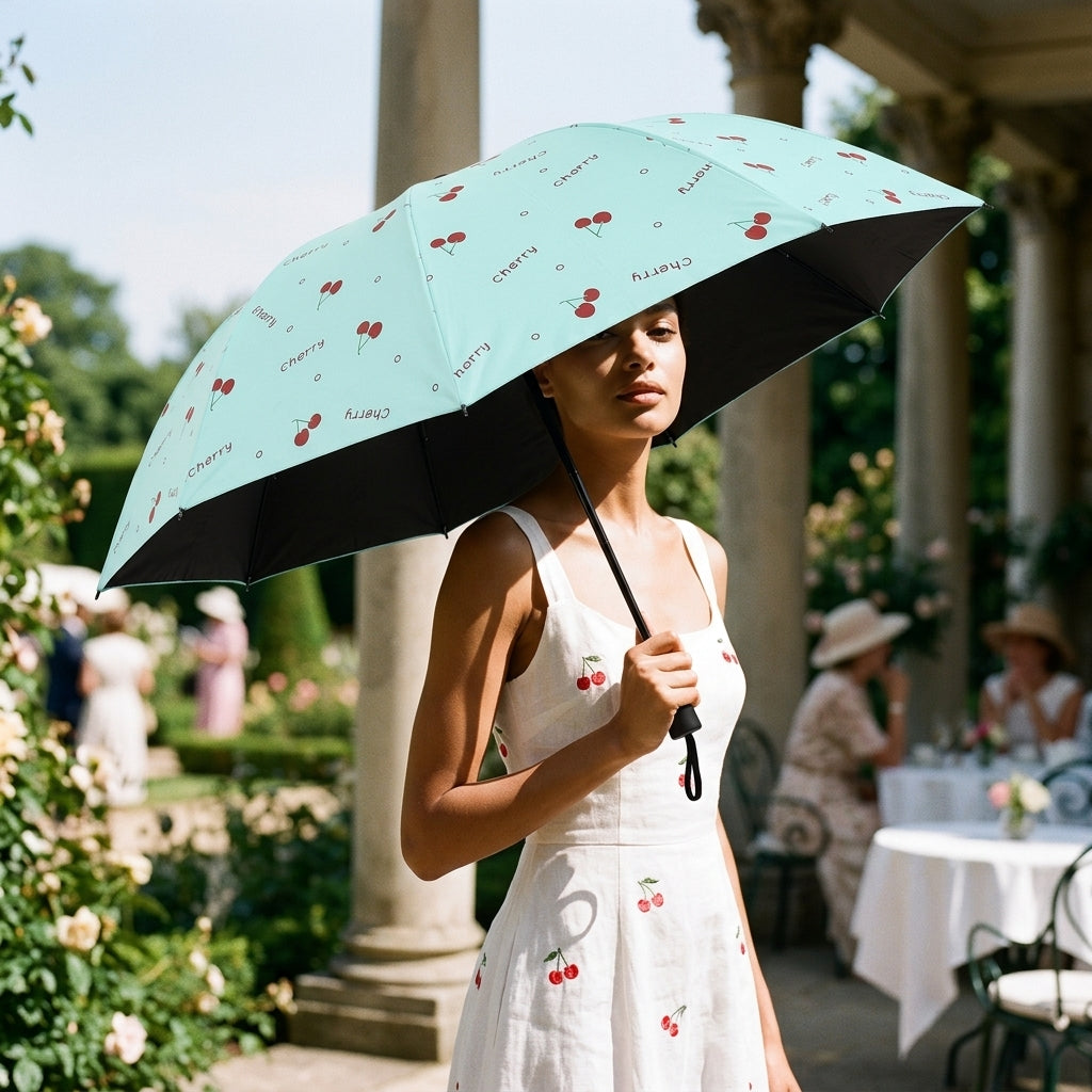 Sunny or Rainy Creative Sun Umbrella-Cherry Lake Green