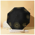 Women Parasol – Outdoor Sun & Rain Protection Umbrella-Flower-High End Black