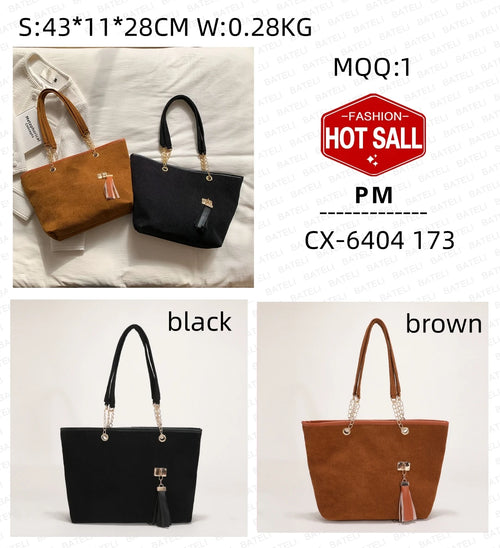 2026 Spring Vintage Fashion New Simple Solid Color Shoulder Handbag Large Capacity Tote Women'S Bag