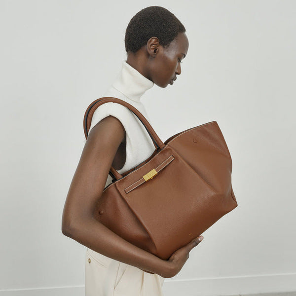 Demellier Wing Bag – Genuine Leather-Grey-Medium