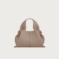 Polene Cloud Hand Bag Genuine Leather-Grey