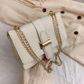 Stone Pattern Crossbody Women Shoulder's Bag-White