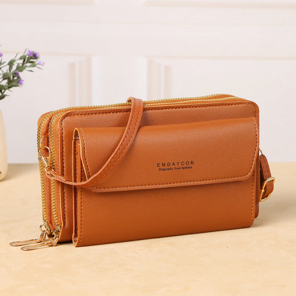 Solid Color Crossbody Hand Purse-Pink