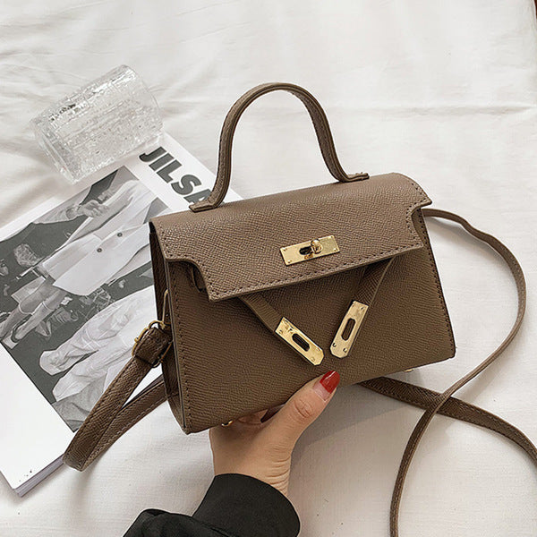 Versatile Retro Fashionable Kelly Bag-Dark Khaki