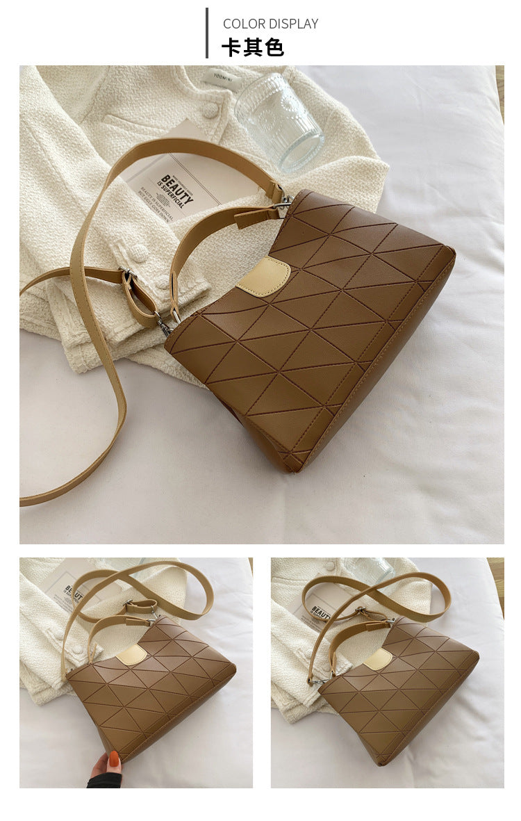 Single Shoulder Crossbody Women's Casual Bag-Brown
