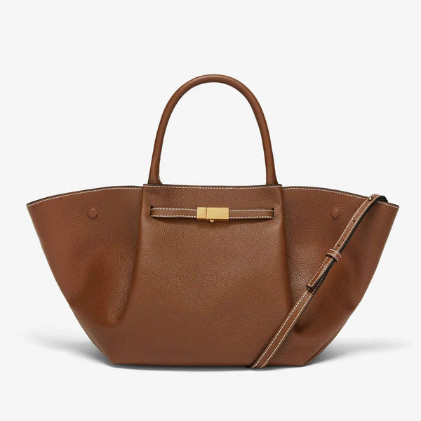 Demellier Wing Bag – Genuine Leather-Brown-Large