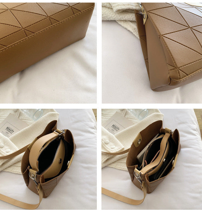 Single Shoulder Crossbody Women's Casual Bag-Brown