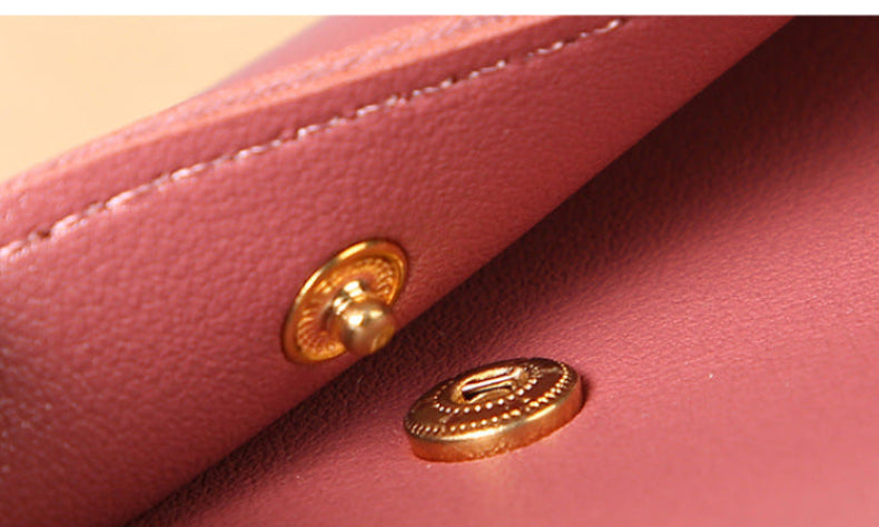 Solid Color Crossbody Hand Purse-Pink