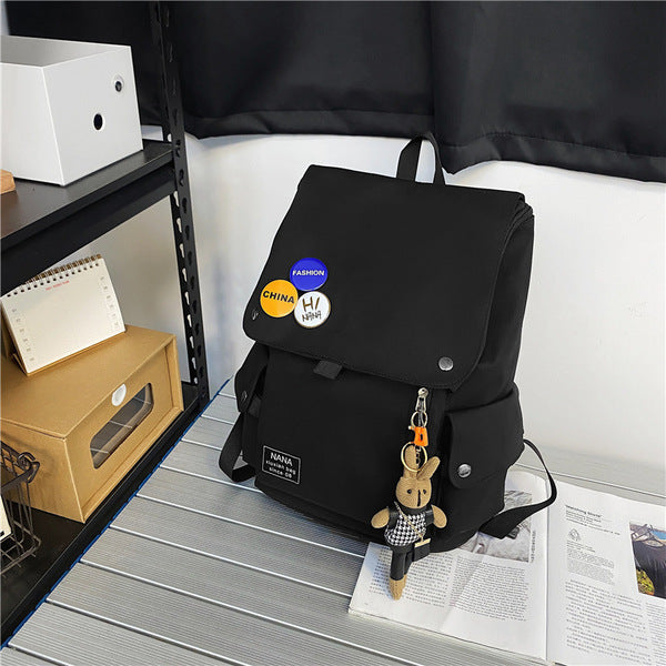 Retro Backpack for Students-Black