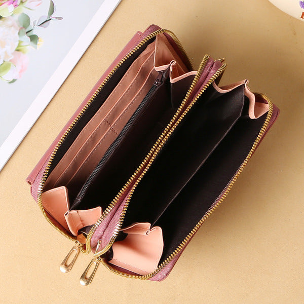 Solid Color Crossbody Hand Purse-Pink