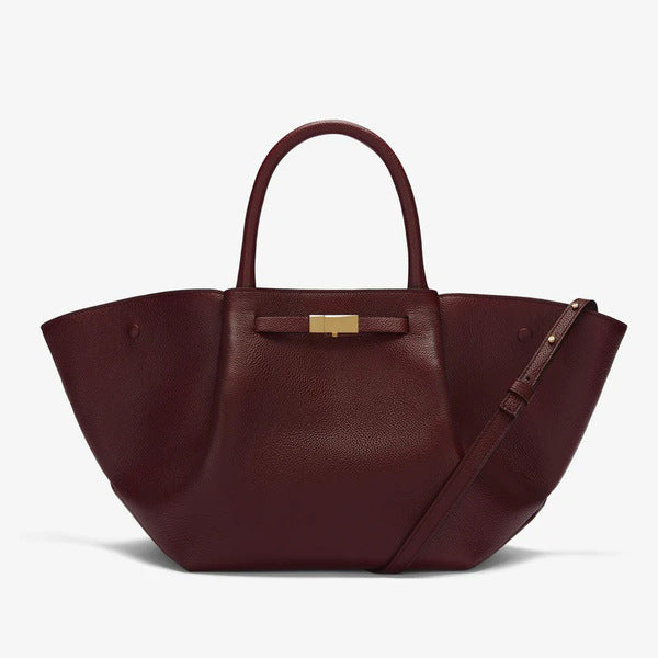 Demellier Wing Bag – Genuine Leather-Burgundy-Medium