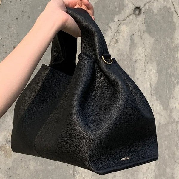 Polene Cloud Hand Bag Genuine Leather-Maroon Trumpet