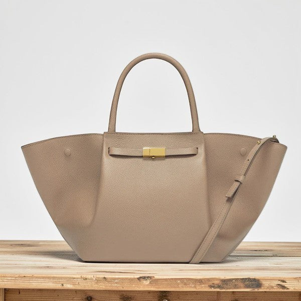 Demellier Wing Bag – Genuine Leather-Grey-Medium