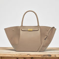 Demellier Wing Bag – Genuine Leather-Grey-Medium