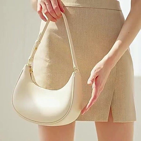 Underarm French Stick Bag-Pure White