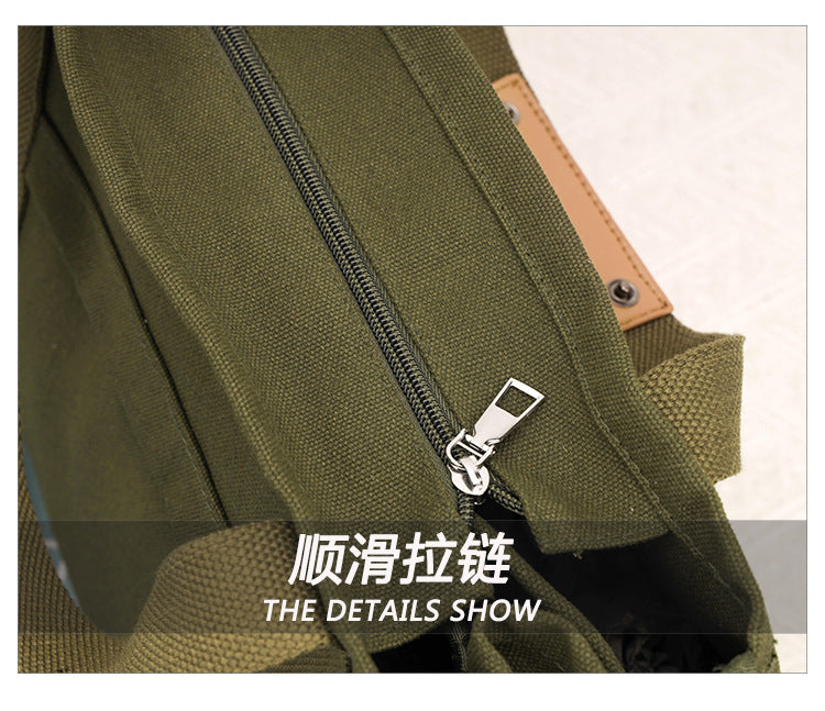 Multifunctional Canvas Hand Bag-Brown