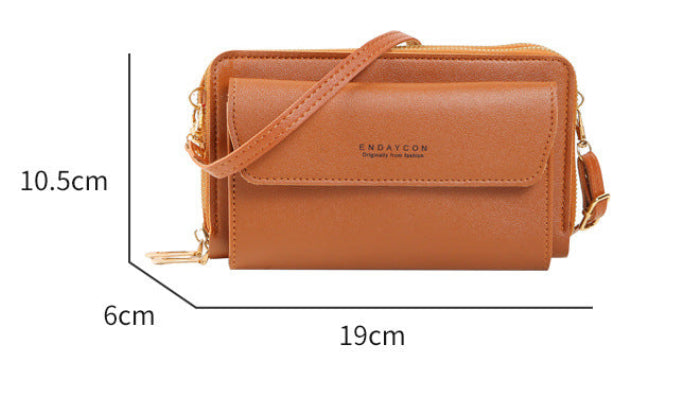 Solid Color Crossbody Hand Purse-Pink