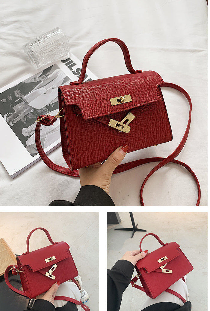 Versatile Retro Fashionable Kelly Bag-Red