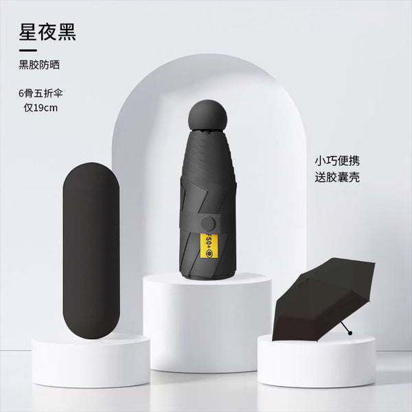 Shetica Pocket Capsule Umbrella-Starry Night Black