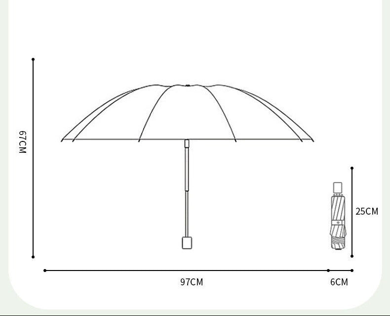 Women Parasol – Outdoor Sun & Rain Protection Umbrella-Flower-Cherry Blossom Powder